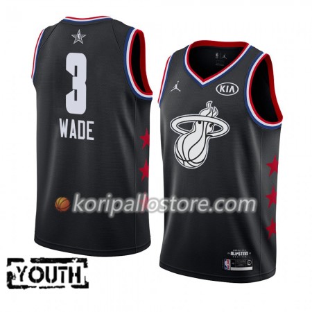 Miami Heat Dwyane Wade 3 2019 All Star Jordan Brand Musta Lasten Pelipaidat Swingman